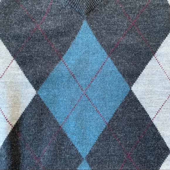 Garret Scott Argyle Merino Wool Vest - Picture 2 of 4